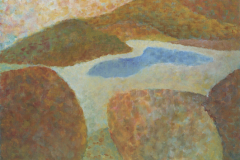 Hochplateau mit Salzsee, Acryl auf Leinwand, 110x80 cm, 1994